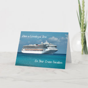 Carte de vacances croisière avec bateau de croisiè