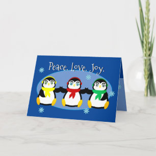Carte de vacances Cute 3 Penguins