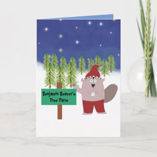 Carte de vacances Cute Beaver