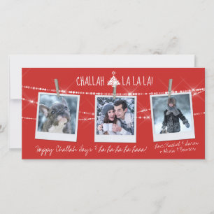 Carte de vacances Cute Challah Days La La La 3-Pho