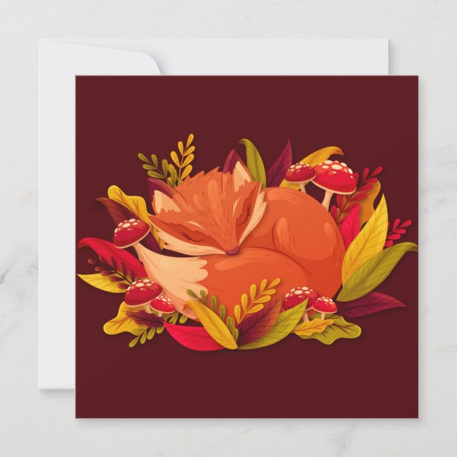 Carte de vacances Cute Fox (Devant)