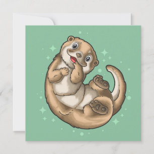 Carte de vacances Cute Otter