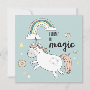 Carte de vacances Cute Unicorn