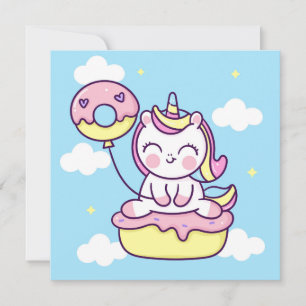 Carte de vacances Cute Unicorn