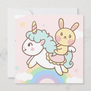 Carte de vacances Cute Unicorn