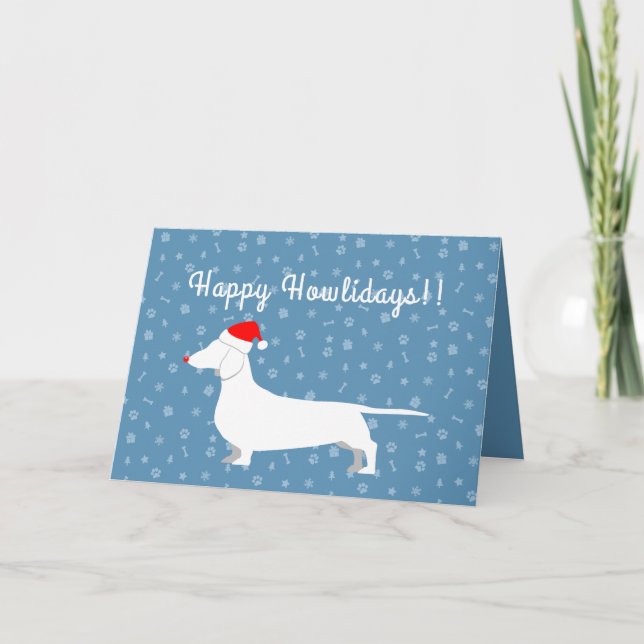 Carte de vacances Dachshund personnalisable (Devant)