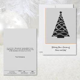 Carte de vacances d'affaires Black & Grey Christma