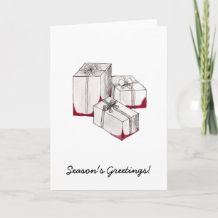 Carte de vacances dans les boîtes sanglantes