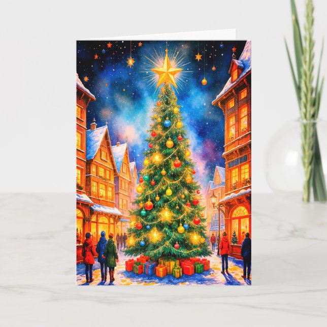 CARTE DE VACANCES D'ARBRE DE NOËL (Devant)