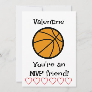 Carte de vacances de basket-ball MVP pour enfants 