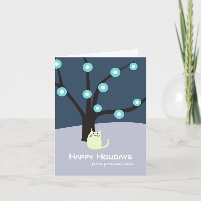 Carte de vacances de Cat Sitter (Devant)