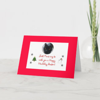 carte de vacances de chat