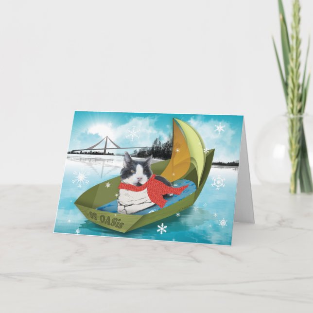 Carte de vacances de chat de Oakland Animal Servic (Devant)