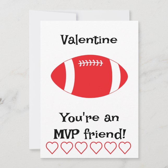 Carte de vacances de classe de football MVP pour e (Devant)