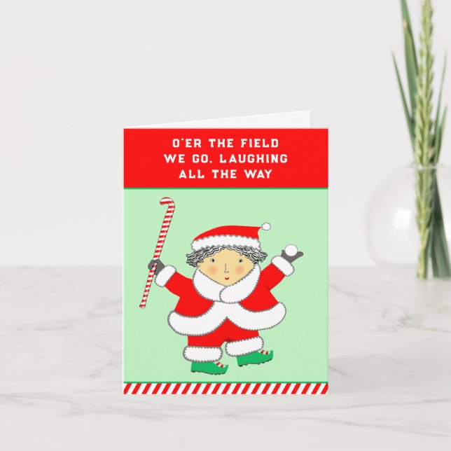 Carte de vacances de hockey sur gazon (Devant)