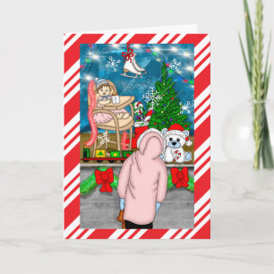 Carte de vacances de la fenêtre de Noël