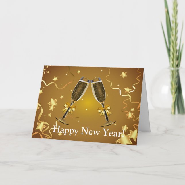 Carte de vacances de la nouvelle année (Devant)