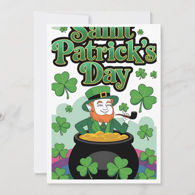 Carte de vacances de la Saint-Patrick  (Saint Patrick's Day Holiday Card!)