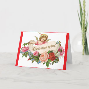 Carte de vacances de la Saint-Valentin ange vintag