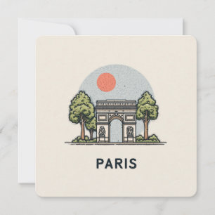 Carte de vacances de la skyline minimaliste mignon