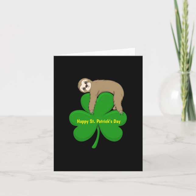 carte de vacances de la St. Patrick pour paresseux (Devant)