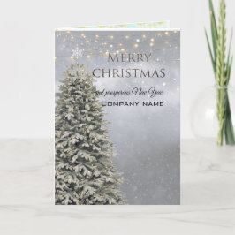 carte de vacances de l'entreprise du sapin de Noël