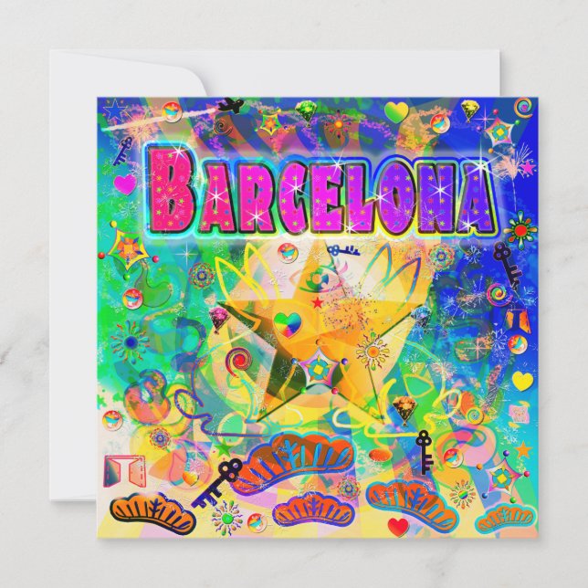 Carte de vacances de l'heure Epoch de Barcelone (Devant)