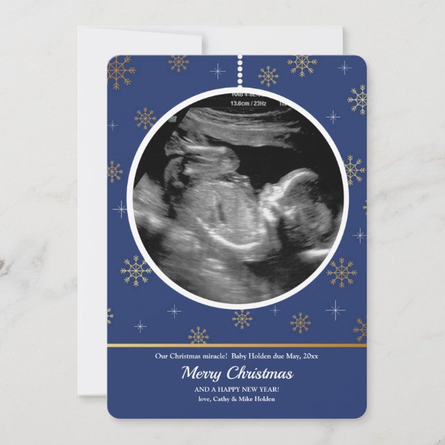 Carte de vacances de l'ornement Ultrasound (Devant)
