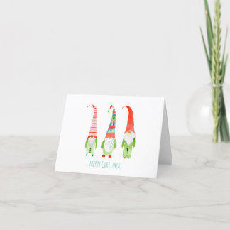 Carte de vacances de lutins mignons