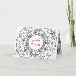 Carte de vacances de mandala de Noël