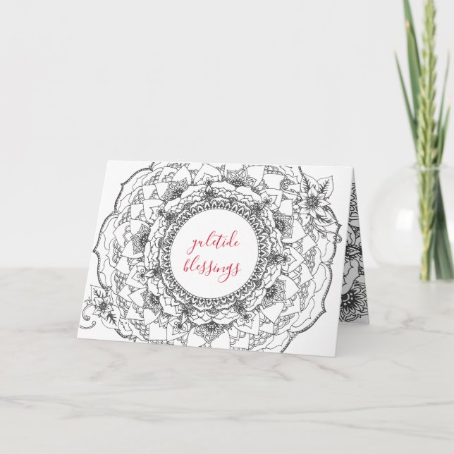 Carte de vacances de mandala de Noël (Devant)