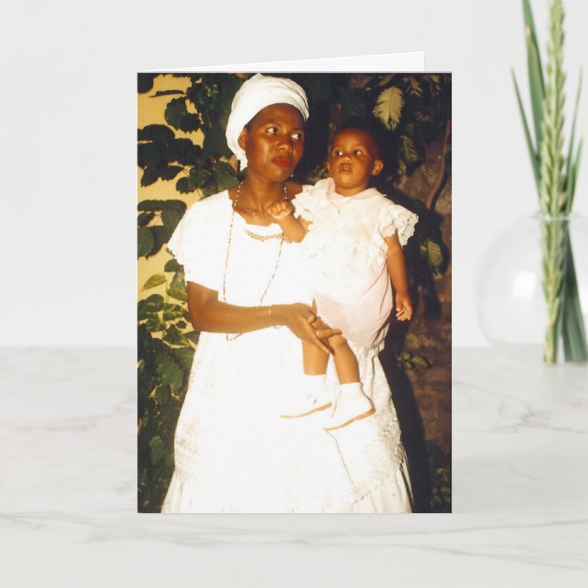 Carte de vacances de mère et d'enfant (Devant)