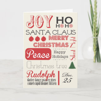 Carte de vacances de Noël