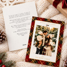 Carte de vacances de Noël avec photo de famille ta