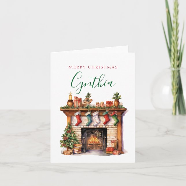 Carte De Vacances De Noël Cosy Pour Enfants (Devant)