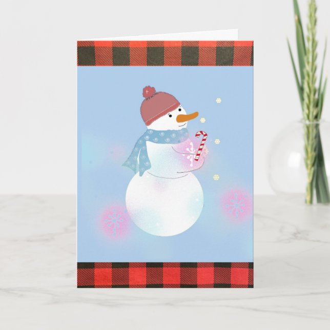 Carte de vacances de Noël de Buffalo Snowmen (Devant)