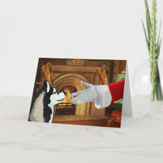 Carte de vacances de Noël de costaud sibérien