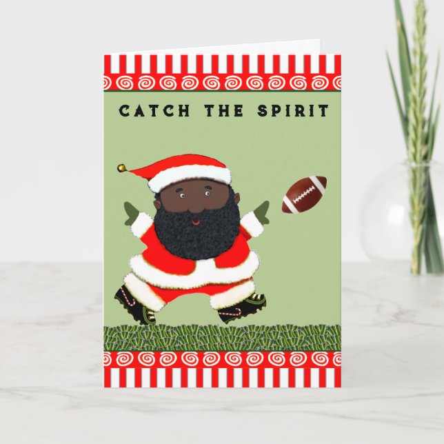 Carte de vacances de Noël de football (Devant)