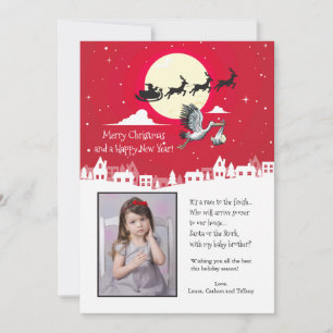 Carte de vacances de Noël de grossesse