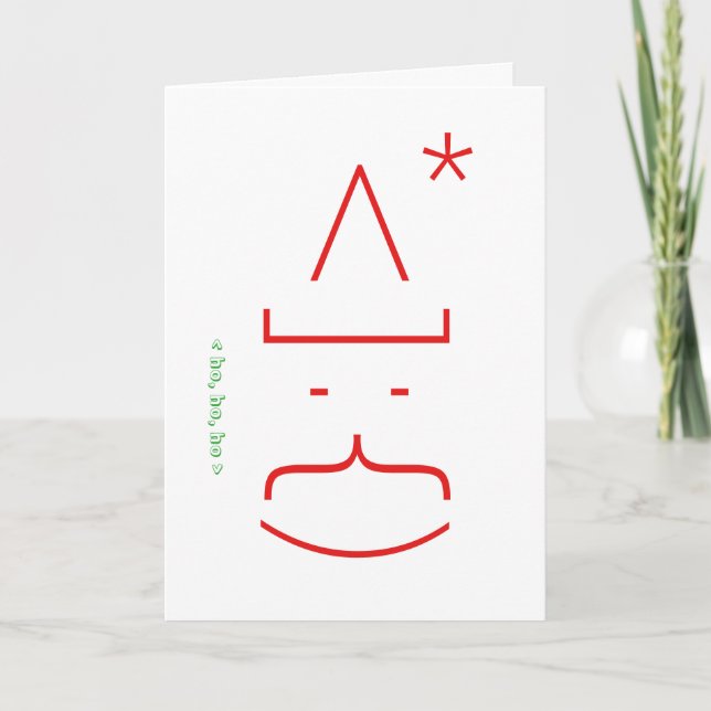 Carte de vacances de Noël drôle mignonne Père Noël (Devant)