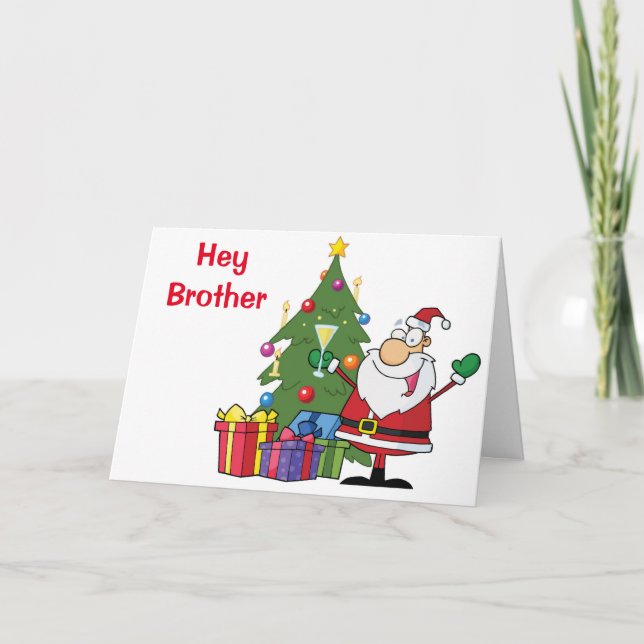 CARTE DE VACANCES DE NOËL DU FRÈRE ADULTE (Devant)