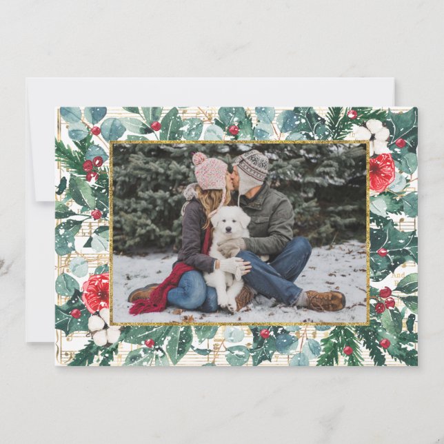 Carte de vacances de Noël Joie photo (Devant)