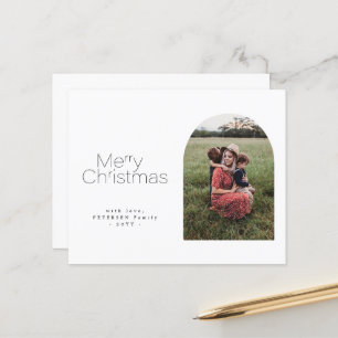 Carte de vacances de Noël minimaliste budget
