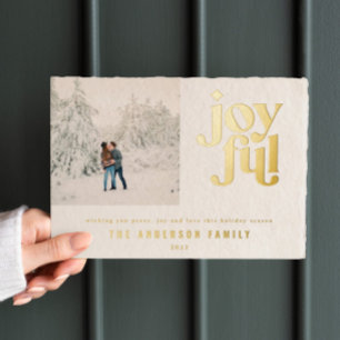 Carte de vacances de Noël minime moderne Foil