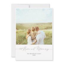 Carte de vacances de Noël neutre Photo de famille 
