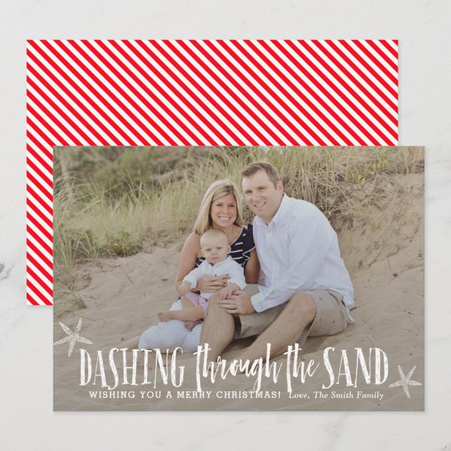 Carte de vacances de Noël par temps chaud (Devant / Derrière)