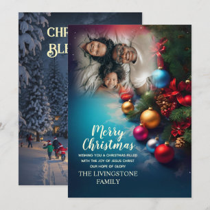 Carte de vacances de Noël personnalisées image et
