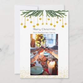 Carte de vacances de Noël, photo de Noël