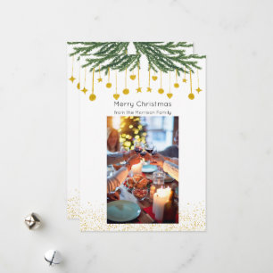 Carte de vacances de Noël, photo de Noël