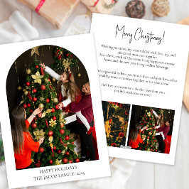 Carte de vacances de Noël plate